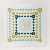 Kute geometrische vormen Kantel in parelkleuren Legpuzzel (Horizontaal)