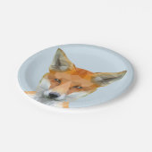 Kute geometrische vossenblauw papieren bordje (Gekanteld)