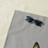 Kute German Shepherd Dog Reserved Seating | Aangep Strandlaken (In situ)