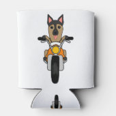 Kute German Shepherd Dog Riding Motorcycle Blikjeskoeler (Achterkant)