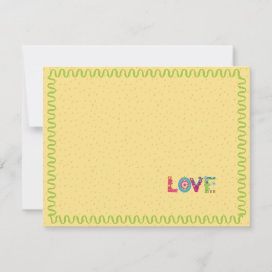 Kute German Shepherd Fun Floral Letters Bedankkaart (Achterkant)