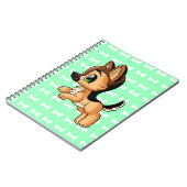 Kute German Shepherd Puppy Art Notebook Notitieboek (Linkerzijde)