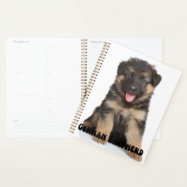 Kute German Shepherd Puppy Calendar Planner