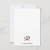 Kute geslepen egel met bloemen bedankkaart (Achterkant)