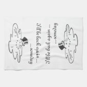 Kute gesmolten Snowman Old Silk Top White Theedoek (Horizontaal)