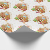 Kute Gingerbrood House kerstinpakken papier (Hoek)