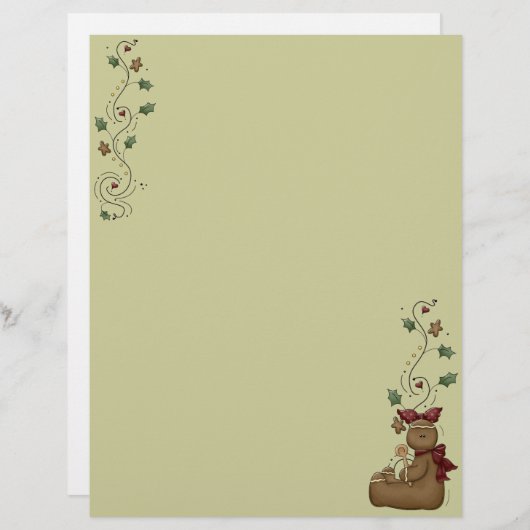 Kute Gingerbrood Recipe Page (Voorkant / Achterkant)