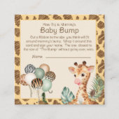 Kute Giraffe Animal Print Baby Bump Game Informatiekaartje (Voorkant)