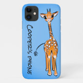 Kute Giraffe - babyblauw Case-Mate iPhone Case (Achterkant)