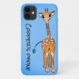 Kute Giraffe - babyblauw Case-Mate iPhone Case