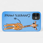 Kute Giraffe - babyblauw Case-Mate iPhone Case (Achterkant (horizontaal))