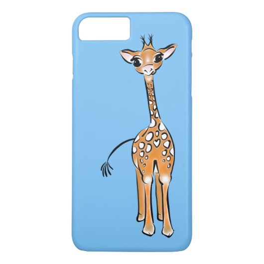 Kute Giraffe - babyblauw Case-Mate iPhone Case (Achterkant)