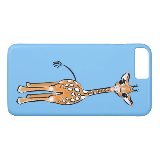 Kute Giraffe - babyblauw Case-Mate iPhone Case (Achterkant (Horizontaal))