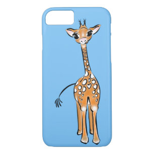 Kute Giraffe - babyblauw Case-Mate iPhone Case