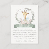 Kute Giraffe flesvormig handboek voor Baby shower Informatiekaartje (Voorkant)