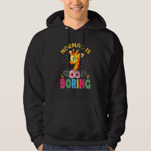 Kute Giraffe Flowers Autism Awareness for Giraffe Hoodie