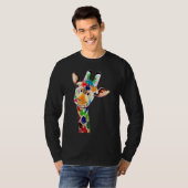 Kute Giraffe Happy Autism Day Awareness and Suppor T-shirt (Voorkant volledig)