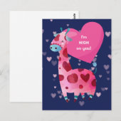 Kute Giraffe High op You Valentijn Briefkaart (Voorkant / Achterkant)