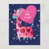Kute Giraffe High op You Valentijn Briefkaart (Voorkant)