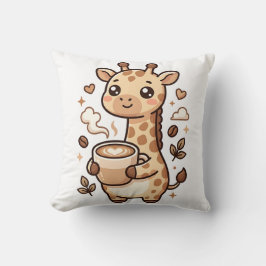 Kute Giraffe Latte Art Worpillow Kussen