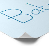 Kute Giraffe met een Floral Wreated Baby shower Poster (Hoek)