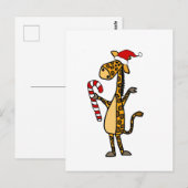 Kute Giraffe met kerstkerstkerstCartoon Briefkaart (Voorkant / Achterkant)