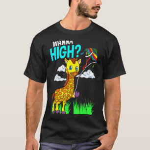 Kute Giraffe met vliegende vlieger voor Giraffe ki T-shirt