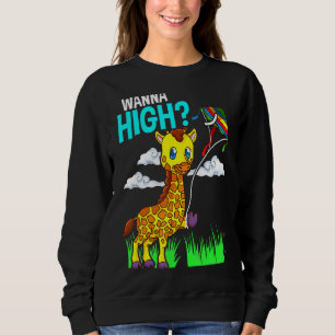 Kute Giraffe met vliegende vlieger voor Giraffe ki Trui