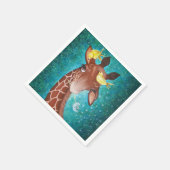 Kute Giraffe met vogels Servetten (Hoek)