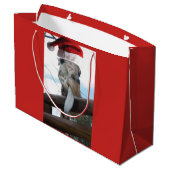 Kute Giraffe Teken uit voor Kerstmis Groot Cadeauzakje (Achterkant Gekanteld)