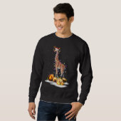 Kute Giraffe verlicht Santa Hat Sweater Xmas Tree  (Voorkant volledig)