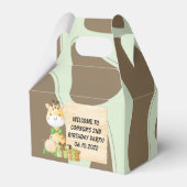 Kute Giraffe voor Toddlers Favor Box Bedankdoosjes (Achterkant)