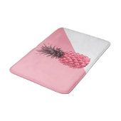 Kute girale tropische roze en witte ananas badmat (Gekanteld)