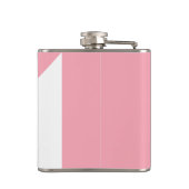 Kute girale tropische roze en witte ananas heupfles (Achterkant)