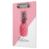 Kute girale tropische roze en witte ananas klembord (Links)