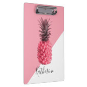 Kute girale tropische roze en witte ananas klembord (Rechts)