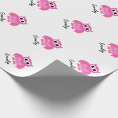 Kute girl baby shower girale roze spoelpapier cadeaupapier (Hoek)