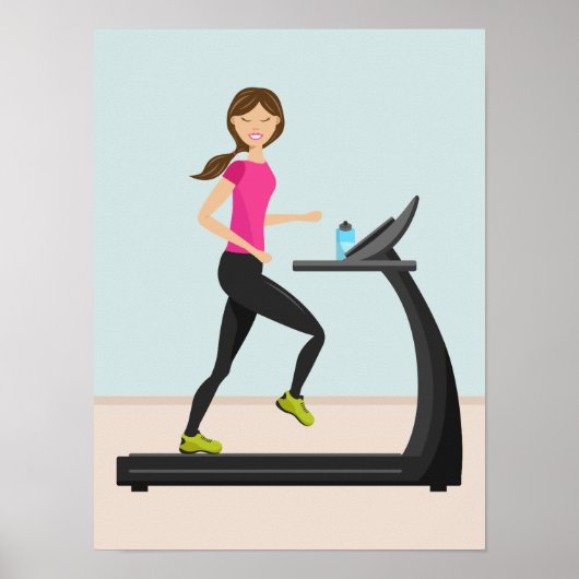 Kute Girl die op een papierfabriek loopt Poster (Voorkant)