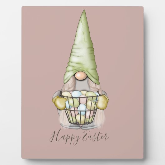 Kute Girl Gnome with Eggs Easter Holiday Fotoplaat (Voorkant)