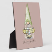 Kute Girl Gnome with Eggs Easter Holiday Fotoplaat (Zijkant)