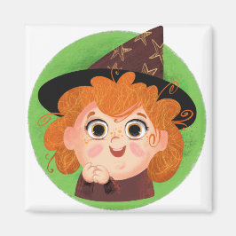 Kute girl in een hekstok magneet