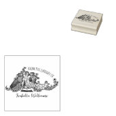 Kute Girl met vogels, uit de bibliotheek van, boek Rubberstempel (Gestempeld)