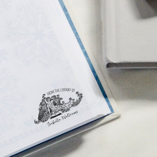 Kute Girl met vogels, uit de bibliotheek van, boek Rubberstempel