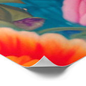 Kute girl met vogeltanktop poster (Hoek)