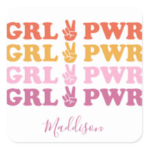Kute Girl Power Peace Sign