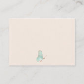 Kute girl roze een klein butterfly diaper raffiné informatiekaartje (Achterkant)