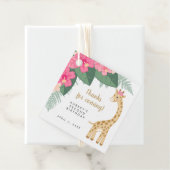 Kute girl tan en bruine giraffe bedankt je bedankjes labels (In situ)