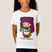 Kute girl Waitress bij wijn T-shirt (Voorkant)