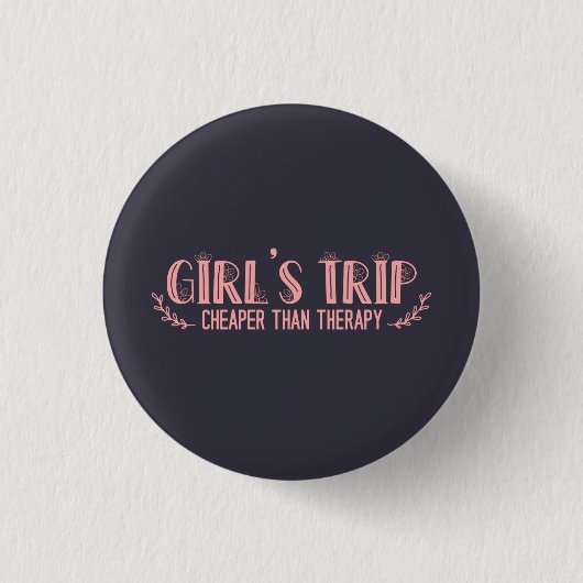 Kute Girls reizen goedkoper dan therapie Ronde Button 3,2 Cm (Voorkant)