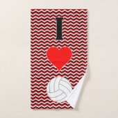 Kute Girls Volleyball Player Bathroom Towel Set Bad Handdoek (Handdoek)